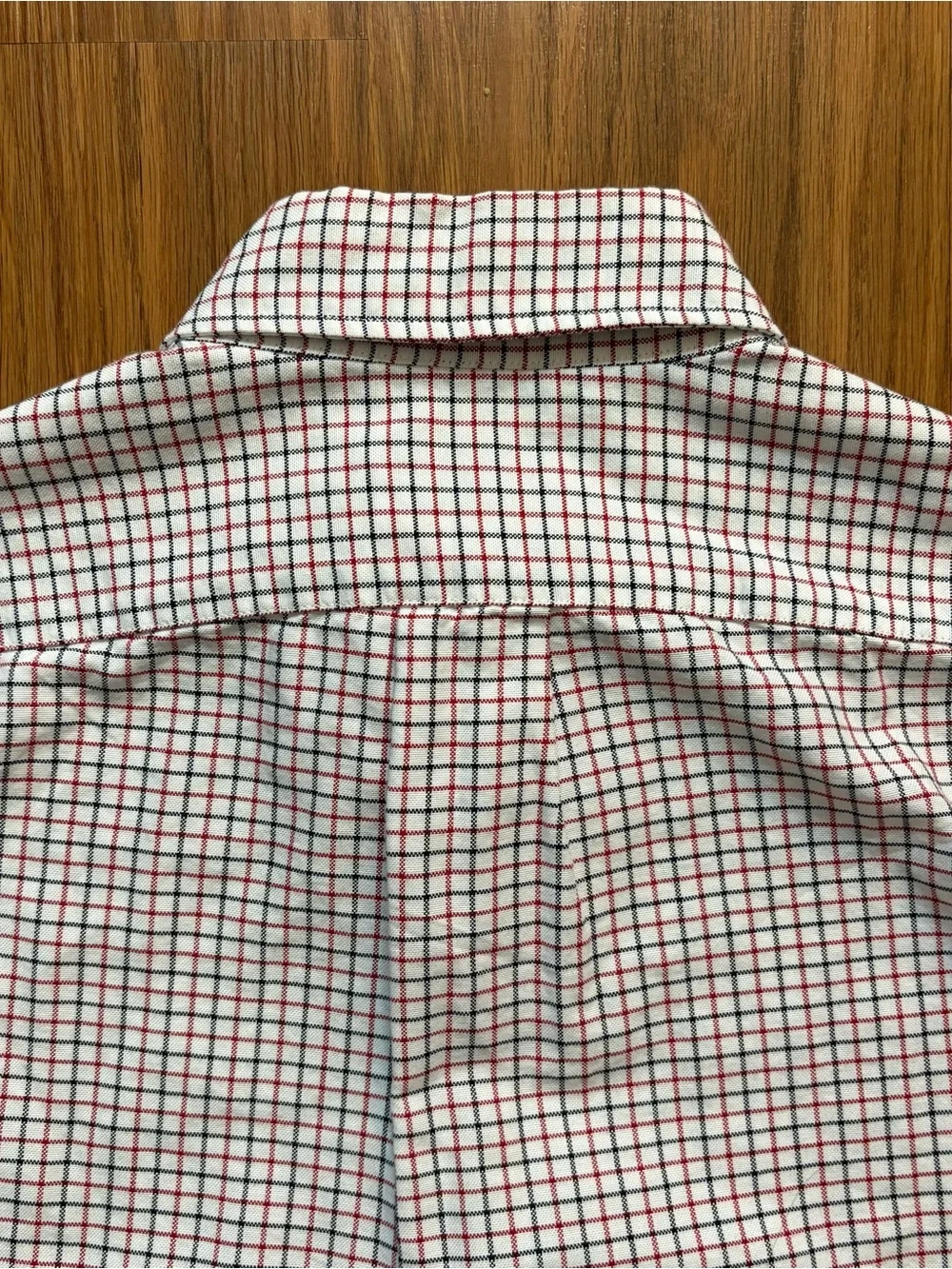 J Crew Shirt Red Black Stripes Button Up Long Sleeve Mens Small Slim Fit Casual